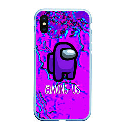 Чехол iPhone XS Max матовый Among us storm neon