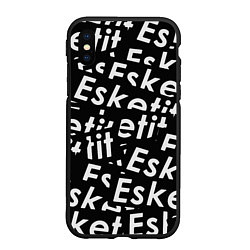 Чехол iPhone XS Max матовый Esskeetit rap, цвет: 3D-черный