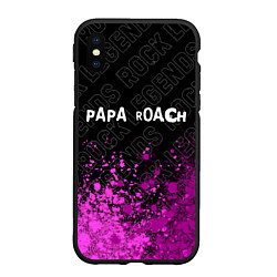 Чехол iPhone XS Max матовый Papa Roach rock legends посередине