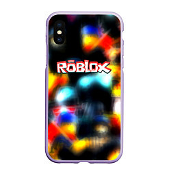Чехол iPhone XS Max матовый Roblox game 2023, цвет: 3D-светло-сиреневый