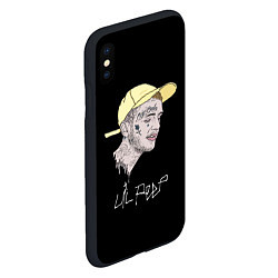 Чехол iPhone XS Max матовый Lil Peep rap steel, цвет: 3D-черный — фото 2