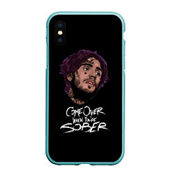 Чехол iPhone XS Max матовый Game over Lil peep, цвет: 3D-мятный