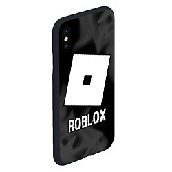 Чехол iPhone XS Max матовый Roblox glitch на темном фоне, цвет: 3D-черный — фото 2