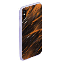 Чехол iPhone XS Max матовый Жёлтый шторм, цвет: 3D-светло-сиреневый — фото 2