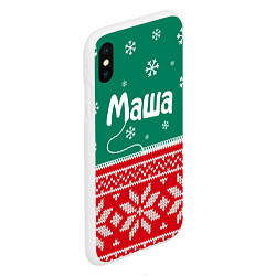 Чехол iPhone XS Max матовый Маша новогодний, цвет: 3D-белый — фото 2