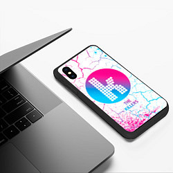 Чехол iPhone XS Max матовый The Killers neon gradient style, цвет: 3D-черный — фото 2