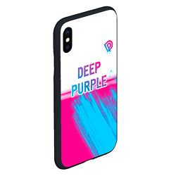 Чехол iPhone XS Max матовый Deep Purple neon gradient style посередине, цвет: 3D-черный — фото 2