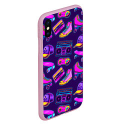 Чехол iPhone XS Max матовый Retro stuff, цвет: 3D-розовый — фото 2