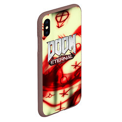 Чехол iPhone XS Max матовый Doom Eteranal символы марса, цвет: 3D-коричневый — фото 2