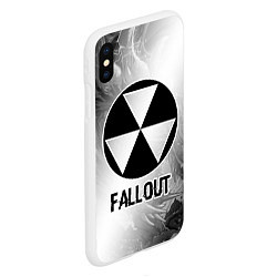 Чехол iPhone XS Max матовый Fallout glitch на светлом фоне, цвет: 3D-белый — фото 2