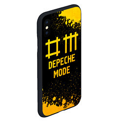 Чехол iPhone XS Max матовый Depeche Mode - gold gradient, цвет: 3D-черный — фото 2