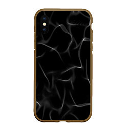 Чехол iPhone XS Max матовый Узор дыма, цвет: 3D-коричневый