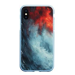 Чехол iPhone XS Max матовый Контраст воды и огня