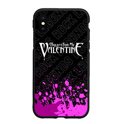 Чехол iPhone XS Max матовый Bullet For My Valentine rock legends посередине