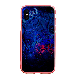 Чехол iPhone XS Max матовый Капли воды на стекле, цвет: 3D-баблгам