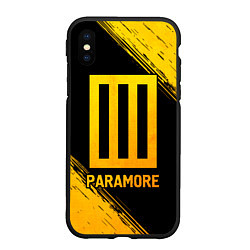 Чехол iPhone XS Max матовый Paramore - gold gradient, цвет: 3D-черный