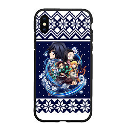 Чехол iPhone XS Max матовый Demon slayer sweater