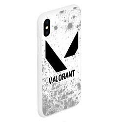 Чехол iPhone XS Max матовый Valorant glitch на светлом фоне, цвет: 3D-белый — фото 2