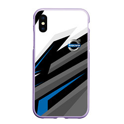 Чехол iPhone XS Max матовый Volvo - blue sport, цвет: 3D-светло-сиреневый