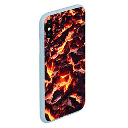 Чехол iPhone XS Max матовый Бурлящая лава, цвет: 3D-голубой — фото 2