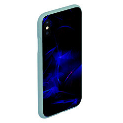Чехол iPhone XS Max матовый Синий дым узоры, цвет: 3D-мятный — фото 2