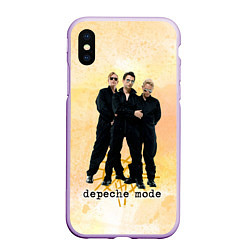 Чехол iPhone XS Max матовый Depeche Mode - Universe band, цвет: 3D-сиреневый