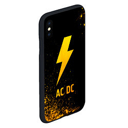 Чехол iPhone XS Max матовый AC DC - gold gradient, цвет: 3D-черный — фото 2