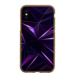 Чехол iPhone XS Max матовый Фиолетовый хрусталь, цвет: 3D-коричневый