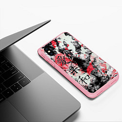 Чехол iPhone XS Max матовый Японский стиль иероглифы, цвет: 3D-баблгам — фото 2
