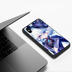 Чехол iPhone XS Max матовый Genshin Impact Фурина, цвет: 3D-черный — фото 2