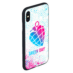 Чехол iPhone XS Max матовый Green Day neon gradient style, цвет: 3D-черный — фото 2