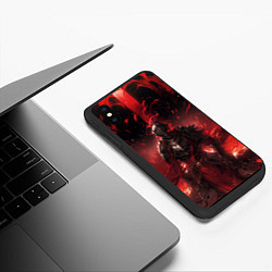 Чехол iPhone XS Max матовый Рыцарь Ярости, цвет: 3D-черный — фото 2