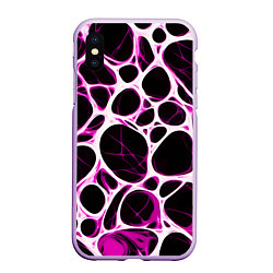 Чехол iPhone XS Max матовый Розовая морская волна, цвет: 3D-сиреневый