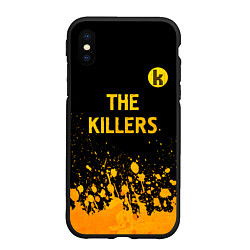 Чехол iPhone XS Max матовый The Killers - gold gradient посередине, цвет: 3D-черный