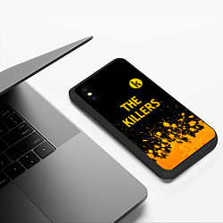 Чехол iPhone XS Max матовый The Killers - gold gradient посередине, цвет: 3D-черный — фото 2