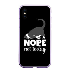 Чехол iPhone XS Max матовый Nope not today, цвет: 3D-светло-сиреневый