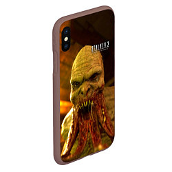 Чехол iPhone XS Max матовый STALKER 2 кровосос, цвет: 3D-коричневый — фото 2