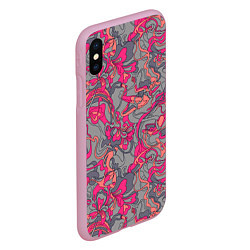 Чехол iPhone XS Max матовый Розовый серый сон, цвет: 3D-розовый — фото 2