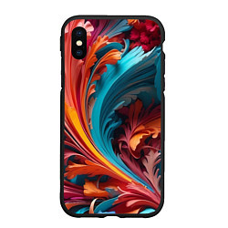 Чехол iPhone XS Max матовый Красивый яркий узорчик