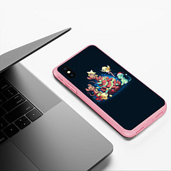 Чехол iPhone XS Max матовый Миниатюрное рождество, цвет: 3D-баблгам — фото 2