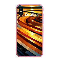 Чехол iPhone XS Max матовый Абстрактная дорога, цвет: 3D-розовый