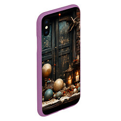 Чехол iPhone XS Max матовый Витрина игрушечек, цвет: 3D-фиолетовый — фото 2