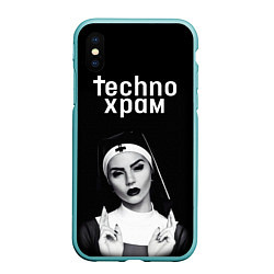 Чехол iPhone XS Max матовый Techno храм монашка демон