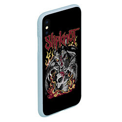 Чехол iPhone XS Max матовый Slipknot - злодей, цвет: 3D-голубой — фото 2