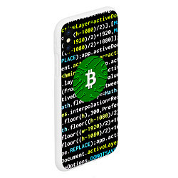 Чехол iPhone XS Max матовый Bitcoin сатоши, цвет: 3D-белый — фото 2