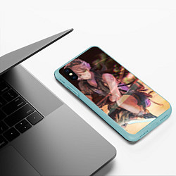 Чехол iPhone XS Max матовый Genshin Impact Беннет, цвет: 3D-мятный — фото 2