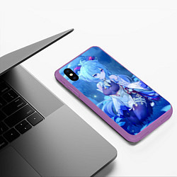 Чехол iPhone XS Max матовый Genshin Impact Гань Yu, цвет: 3D-фиолетовый — фото 2