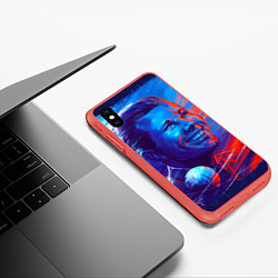 Чехол iPhone XS Max матовый Улыбка Гагарина, цвет: 3D-красный — фото 2