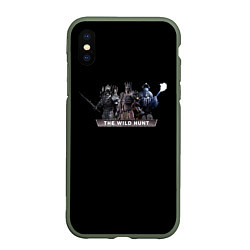 Чехол iPhone XS Max матовый The Witcher CD Projekt, цвет: 3D-темно-зеленый