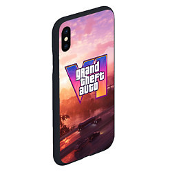 Чехол iPhone XS Max матовый GTA 6 Vice, цвет: 3D-черный — фото 2